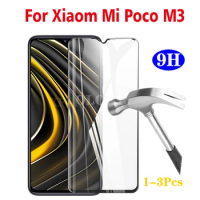 POCO M3 Full Covered Protective Glass For Xiaomi Poco m3 Case Screen Protector Tempered Film For Xiomi PocoM3 m 3 3m Phone Verre