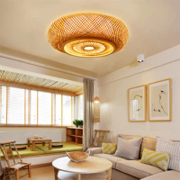 Chinese Style Ceiling Lights Hand Make Bamboo Hanging Ceiling Light For Living Room Dining Room Lighting LED Ceiling Home Decor