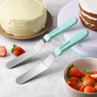 6 Inches Stainless Steel Cream Butter Spatula Chocolate Cake Mixer Scraper Smoother Pizza Bread Knife Non-stick Kitchen Blender