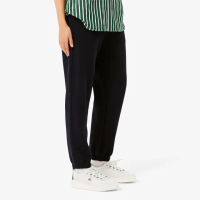 【LACOSTE】女裝-雙面網眼布縮口運動長褲(海軍藍)