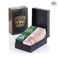 【TWG Tea】時尚茶罐雙入禮盒組 茶宴舞會茶100g+蝴蝶夫人之茶100g(黑茶+綠茶)