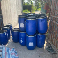 THÙNG PHI NHỰA 50L đai sắt thùng phi dược phẩm, sạch đẹp, không hóa chất, mới 95% lắp nhựa, đai sắt
