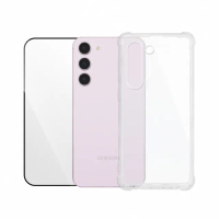【Timo】SAMSUNG 三星 Galaxy S23+ 專用 透明防摔手機殼+螢幕保護貼二件組