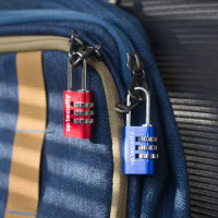 Padlock 3 Digit Password Lock Aluminium Alloy Anti-theft Backpack Zipper Lock Security Tool Dormitory Cabinet Lock Home