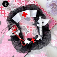 Kawaii Wings Acrylic Lace Decorate ID Card Holder for Anime Card Display Cute Ita Bag Ornament Girl Bag Accessories Set Gifts
