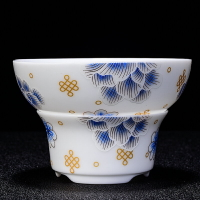 創意茶漏器茶濾托套裝杯 陶瓷過濾網水杯 個性零配分茶器配件茶具