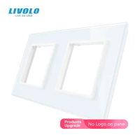 Livolo Luxury Grey Pearl Crystal Glass, 150mm*80mm, EU standard, Double Glass Panel For Wall Switch&amp;Socket,VL-C7-SR/SR-11