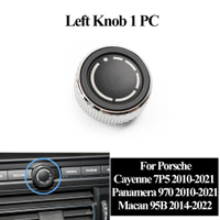 คอนโซล AC ลูกบิดปุ่มสื่อสวิทช์ควบคุมซีดีเสียงปริมาณวิทยุหมวกสำหรับ Porsche 7P5พานาเมร่า970 Macan 95B