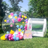 10/13ft Inflatable Bubble House Clear Dome PVC Tarpaulin Tent with Blower Camping Kids Party Parks Event Commercial Rental