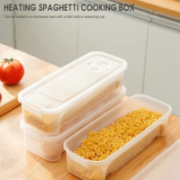 Airtight Microwave Pasta Cooker with Drain Hole, Storage Box, Multi-Purpose, Kitchen Accessories