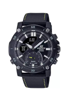 Casio Casio EDIFICE Jam Tangan Pria - Black - Leather Strap - ECB-20CL-1ADF