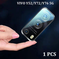 9H Tempered Glass Rear Camera Lens Protector For VIVO Y52 5G/Y72 5G/Y76 5G Intergrated Full Coverage Curved Lens Film( 1 Pack )