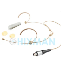 HIXMAN 4019-S3 Omnidirectional Headset Headworn condenser Microphone For Sennheiser Shure Wisycom Zaxcom Lectrosonics Wireless