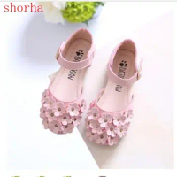 2017 kids shoes girls new summer female child girls sandals flower PU princess baby girls shoes fashion sandals size 21-36