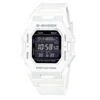 【CASIO 卡西歐】G-SHOCK 藍牙 簡約輕巧型 數位電子錶款 白 GD-B500-7_41.5mm