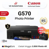 Printer Photobooth 6 Warna Canon G570 - Ink Tank Cetak Foto 3800 Halaman 4R Wifi Wireless - Garansi 