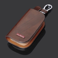 Leather Remote Car Key Case Key Cover With Car Logo For Great Wall Haval/Hover H1 H3 H5 H6 H7 H4 H9 F5 F7 F9 H2S Car Accessories
