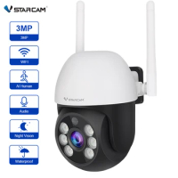 Vstarcam 3MP PTZ IP Camera Outdoor Wireless Wifi Surveillance Camera Night Vision Ai Auto Tracking Two Way Audio Home Security