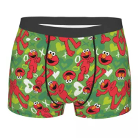 Custom Happy Cookie Monster Underwear Male Print Boxer Briefs Shorts Panties Soft Underpants