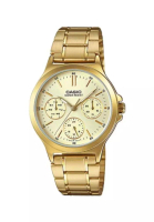 CASIO Casio Women's Analog Watch LTP-V300G-9A Gold Stainless Steel Band Watch for ladies