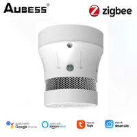 Tuya Zigbee Smart Smoke Detector 85DB Alarm Fire Smoke Detector Wifi Fire Protection Sensor Smart Life Home Security Alarm