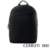 【Cerruti 1881】義大利頂級小牛皮後背包 CEZA05909M(黑色)