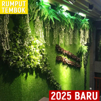 Lebar: 2m, Panjang: 20m~25m Rumput Dinding Tanaman Buatan Papan Hias Sintetis Daun Hias Sintesis Dek