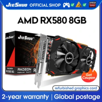 JIESHUO AMD RX 580 8GB 2048SP Gaming graphics card GDDR5 256bit GPU rx580 8g Adapted to desktop computer video office 580 RX