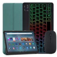 Rainbow Backlit Keyboard Case For Amazon Fire Max 11 Case For Fire Max 11 inch 2023 Spanish Portuguese German Keyboard Cover