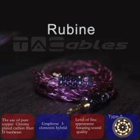 HAKUGEI Rubine.3 Elements Hybrid Upgrade Cable Silver Copper Alloy 2.5 3.5 4.4 type-c Light-ning