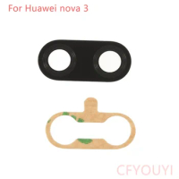 10pcs/lot For Huawei Nova 3 Back Camera Glass Lens Cover Part with 3M Adhesive Sticker For Huawei Nova 3i / P Smart Plus