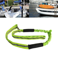 Bungee Boat Dock Line With Reflective Strips Elastics Marine Rope Shock Absorbs Marine Mooring Rope Nylons Kayaks Rope