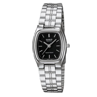 CASIO 酒桶造型指針淑女錶(LTP-1169D-1A)-黑色/20x22mm / 考試錶