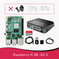 Raspberry Pi 4 Kit 5,6(Metal Case+Fan+32gb SD Card+Power+Micro Cable) PI 4B Board ARM 1GB 2GB 4GB 8GB Faster Than 3B+