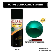 Saporo Sapporo Ultimate UCT06 Ultra Candy Green 400ml Cat Semprot Spray Paint UCT 06 Hijau Motor Pil