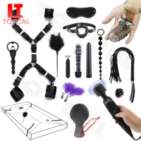 Bondage Restraints BDSM Kit - 7Pcs Leather Restraints Bdsm Toys, Adjustable  Handcuffs & Ankle & Neck Cuff, Whip, Gags, Blindfold, Sex Rope, Adult Sex  Toys & Games for Men & Women, Couples 