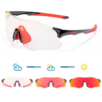 KAPVOE Color Photochromic Cycling Glasses UV400 Outdoor Running Glasses Men MTB Cycling Glasses Women Road Bike Glasses