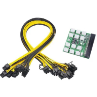 17 Pcs 6Pin to 8Pin Btc Mining Power Cords Power Module Breakout Board for Hp 750W 1200W Psu Server Power Conversion