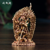 尼泊爾 佛教用品 銅手工9.5cm藏傳密宗小佛像全鎏金剛亥母佛像
