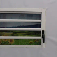 Custom Factory-Supply Jalousie Louvers Windows|Black Frame Glass Louvre Window Design Price Louver Window|Aluminum Louver Window