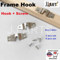 Frame Hook set include Screw - Frame Hanger - Canvas Hook - Photo Frame Hook - Cangkuk Gambar - 1pcs