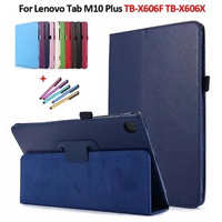 Etui for Lenovo Tab m10 fhd plus Tablet Case Fold Leather Stand Flip Cover for Funda Lenovo Tab M10 Plus Case tb-x606x tb-x606f