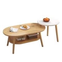 【HappyLife】雙拼組合茶几 80公分配40公分 Y11064(咖啡桌 客廳桌 大桌子 大理石桌 木紋桌 桌子 子母桌)