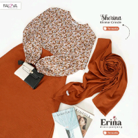 Erina gamis Falova Denim blue Katun Poliester