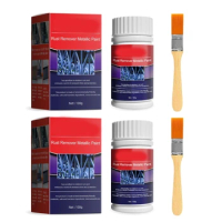 100g Metal Rust Remover Rust Converter Car Metallic Paint with Brush for Auto Indoor Outdoor Anti-rust Protections Car