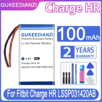 GUKEEDIANZI Replacement Battery 100mAh/300mAh For Fitbit Charge 3 2 HR Charge3 Charge2 MP3 Bluetooth 401415/401515 Batteria
