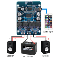45W+45W Mini TPA3118 Bluetooth Speaker Board Audio Power Amplifier Stereo DC 12-28V For Karaoke Smart Home Theater XH-M314 AUX