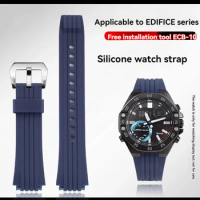 For Casio EDIFICE Series Ocean Heart ECB-10YD ECB-10YPB ECB-950 Sports Silicone Watch Strap Waterpro