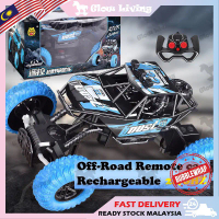Rechargeable LED Remote Control Monster Truck 4x4 Kereta Off-Road Rock Climbing Crawler Vehicles Tra