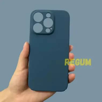 Soft Case Iphone 12 Pro, 12 Pro Max Silikon Slim Matte Silikon Sandstone 12 Pro Max Biru Tua